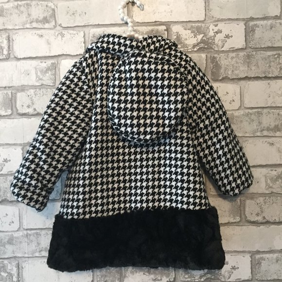 Baby Girl's Houndstooth Coat/Hat Size 24 Months - Picture 2 of 10